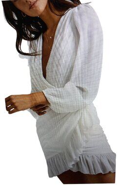 Showpo Can I Be Your Honey Mini Dress White Sz 16 NWT